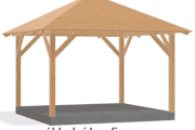 Dřevěná pergola Altán Borneo 330x330cm